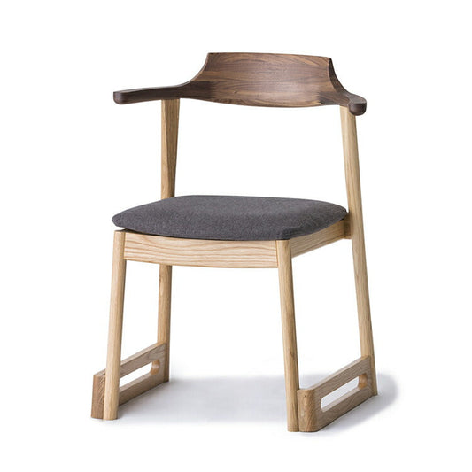 和室椅子テーブル_旅館家具_アームチェア, ダイニングチェア, チェア_くつろぎ-チェア3-walnut-H_八木研_ヤギケン_yagiken