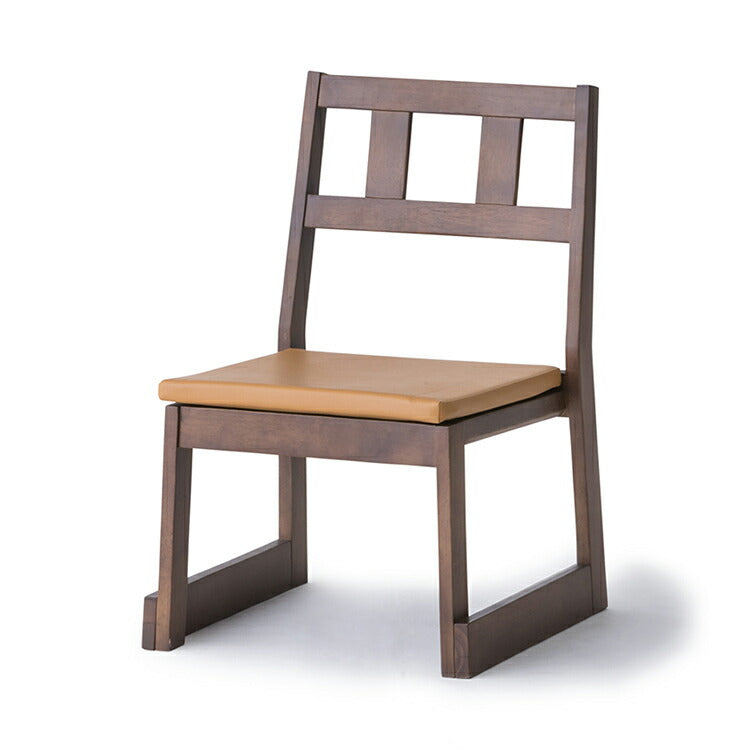 和室椅子テーブル_旅館家具_サイドチェア, ダイニングチェア, チェア_ゆめみ-サイドチェア背板L-DB色_八木研_ヤギケン_yagiken