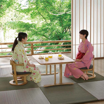 和室椅子テーブル_旅館家具_ダイニングチェア, チェア, ローチェア_まどか-和室低座椅子-φ450-DB色_八木研_ヤギケン_yagiken