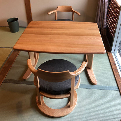 和室椅子テーブル_旅館家具_ダイニングチェア, チェア, ローチェア_まどか-和室低座椅子-φ500-NT色_八木研_ヤギケン_yagiken