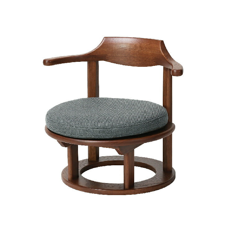 和室椅子テーブル_旅館家具_ダイニングチェア, チェア, ローチェア_まどか-和室低座椅子-φ500-DB色_八木研_ヤギケン_yagiken