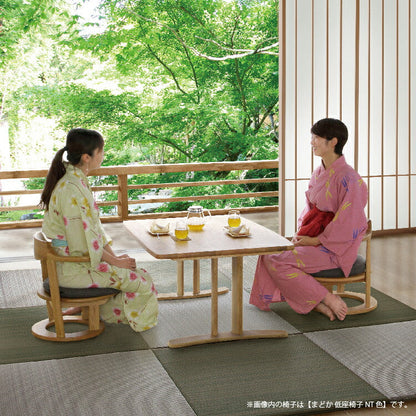 和室椅子テーブル_旅館家具_テーブル, ローテーブル_まどか-和室机1000-800-Oak-NT色_八木研_ヤギケン_yagiken