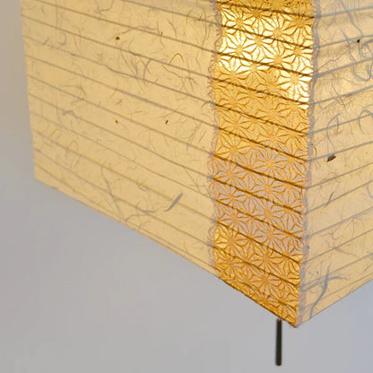 和紙ペンダントライト-和紙照明ペンダント-日本の和紙ランプ-和風ペンダントライト-手作り和紙照明-薄紙ペンダントライト-モダン和紙照明-和紙照明デザイン-伝統的な和紙照明-6畳用照明-2灯ペンダントライト-キューブ SPN2-1112 黒雲龍×麻葉唐茶 電球別売