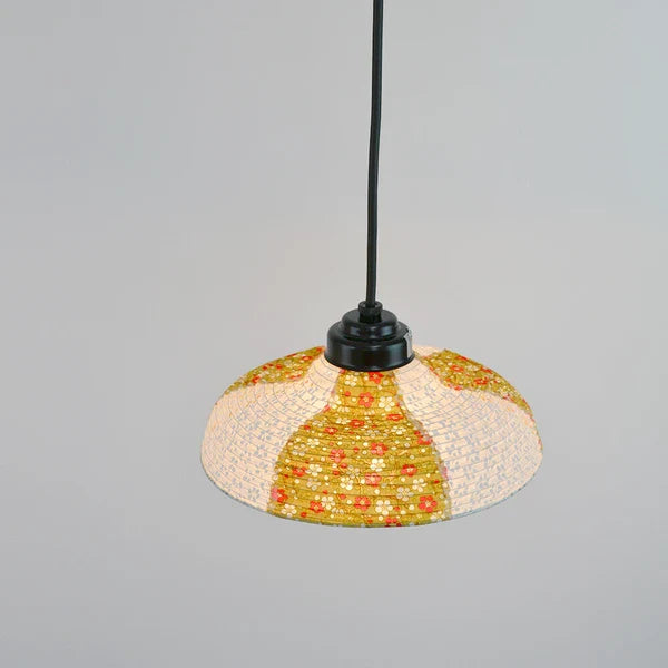 和紙ペンダントライト-和紙照明ペンダント-日本の和紙ランプ-和風ペンダントライト-手作り和紙照明-薄紙ペンダントライト-モダン和紙照明-和紙照明デザイン-伝統的な和紙照明-小さな空間-1灯ペンダントライト-和風照明1灯レトロペンダント インヴェント SDPN-244B プラムゴールド×小梅白 電球別売