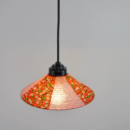 和紙ペンダントライト-和紙照明ペンダント-日本の和紙ランプ-和風ペンダントライト-手作り和紙照明-薄紙ペンダントライト-モダン和紙照明-和紙照明デザイン-伝統的な和紙照明-小さな空間-1灯ペンダントライト-和風照明1灯レトロペンダント インヴェント SDPN-244B プラムレッド×小梅赤 電球別売