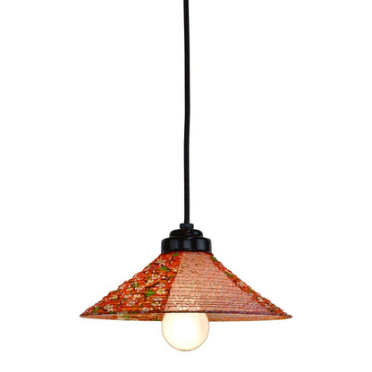 和紙ペンダントライト-和紙照明ペンダント-日本の和紙ランプ-和風ペンダントライト-手作り和紙照明-薄紙ペンダントライト-モダン和紙照明-和紙照明デザイン-伝統的な和紙照明-小さな空間-1灯ペンダントライト-和風照明1灯レトロペンダント インヴェント SDPN-244B プラムレッド×小梅赤 電球別売