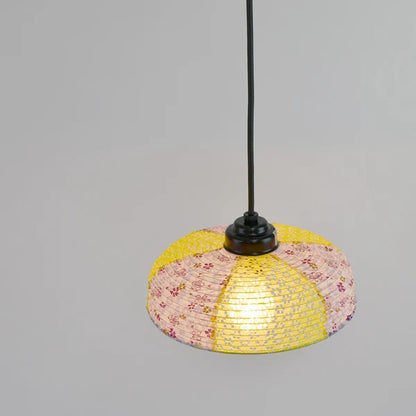 和紙ペンダントライト-和紙照明ペンダント-日本の和紙ランプ-和風ペンダントライト-手作り和紙照明-薄紙ペンダントライト-モダン和紙照明-和紙照明デザイン-伝統的な和紙照明-小さな空間-1灯ペンダントライト-和風照明1灯レトロペンダント インヴェント SDPN-244C 灯花パープル×小梅イエロー 電球別売