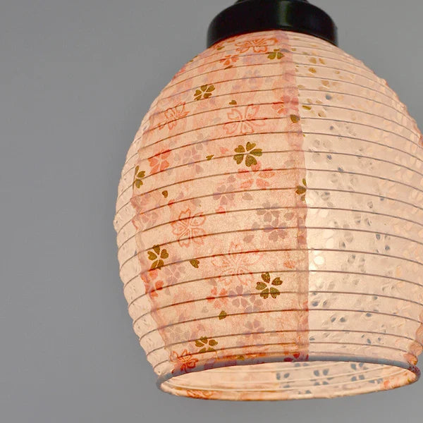 和紙ペンダントライト-和紙照明ペンダント-日本の和紙ランプ-和風ペンダントライト-手作り和紙照明-薄紙ペンダントライト-モダン和紙照明-和紙照明デザイン-伝統的な和紙照明-小さな空間-1灯ペンダントライト-和風照明1灯レトロペンダント インヴェント SDPN-244D 灯花ピンク×小梅ピンク 電球別売