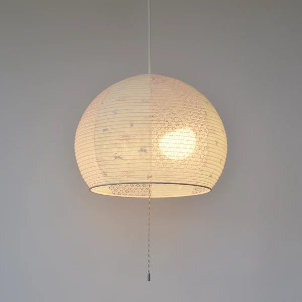 和紙ペンダントライト-和紙照明ペンダント-日本の和紙ランプ-和風ペンダントライト-手作り和紙照明-薄紙ペンダントライト-モダン和紙照明-和紙照明デザイン-伝統的な和紙照明-6畳用照明-2灯ペンダントライト-ポッポ　SPN2-1063 うさぎピンク×小梅ピンク 電球別売