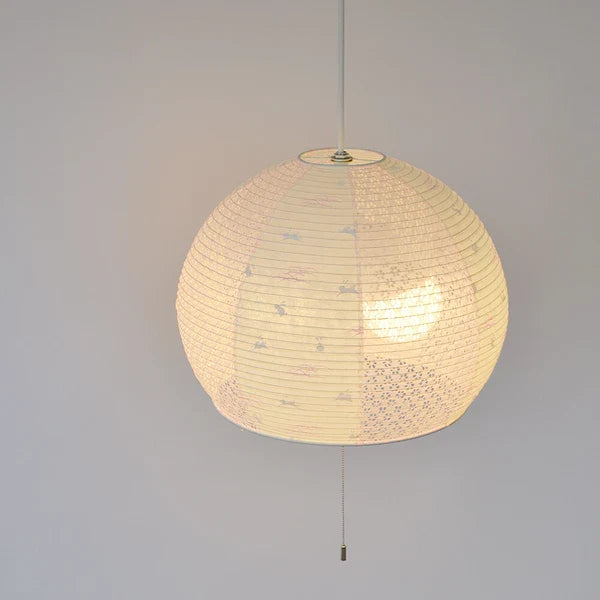 和紙ペンダントライト-和紙照明ペンダント-日本の和紙ランプ-和風ペンダントライト-手作り和紙照明-薄紙ペンダントライト-モダン和紙照明-和紙照明デザイン-伝統的な和紙照明-6畳用照明-2灯ペンダントライト-ポッポ　SPN2-1063 うさぎピンク×小梅ピンク 電球別売