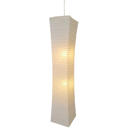 和紙ペンダントライト-和紙照明ペンダント-日本の和紙ランプ-和風ペンダントライト-手作り和紙照明-薄紙ペンダントライト-モダン和紙照明-和紙照明デザイン-伝統的な和紙照明-吹き抜け照明-大型照明-吹き抜け用-和風ペンダントライト-ソード SDPN-205 楮紙白 電球別売