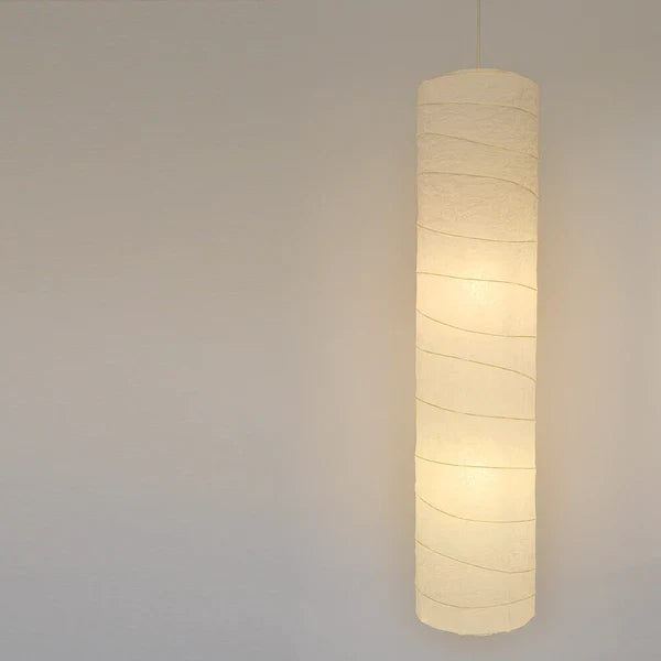 和紙ペンダントライト-和紙照明ペンダント-日本の和紙ランプ-和風ペンダントライト-手作り和紙照明-薄紙ペンダントライト-モダン和紙照明-和紙照明デザイン-伝統的な和紙照明-吹き抜け照明-大型照明-吹き抜け用-和風ペンダントライト-スティック SDPN-204 揉み紙 電球別売