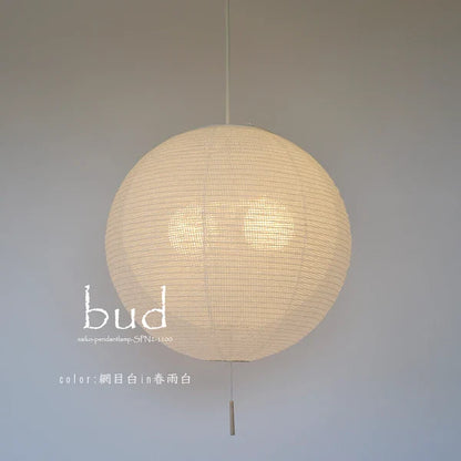 和紙ペンダントライト-和紙照明ペンダント-日本の和紙ランプ-和風ペンダントライト-手作り和紙照明-薄紙ペンダントライト-モダン和紙照明-和紙照明デザイン-伝統的な和紙照明-6畳用照明-二重提灯-2灯ペンダントライト-バド-spn2-1100-網目白in春雨白 電球別売