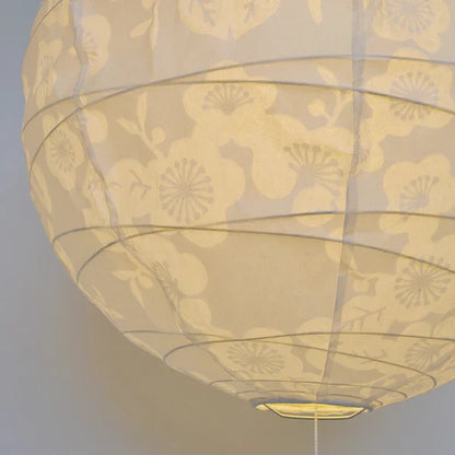 和紙ペンダントライト-和紙照明ペンダント-日本の和紙ランプ-和風ペンダントライト-手作り和紙照明-薄紙ペンダントライト-モダン和紙照明-和紙照明デザイン-伝統的な和紙照明-6畳用照明-2灯ペンダントライト PN2-45 クロス 透かし梅 45cmタイプ 電球別売