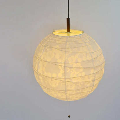 和紙ペンダントライト-和紙照明ペンダント-日本の和紙ランプ-和風ペンダントライト-手作り和紙照明-薄紙ペンダントライト-モダン和紙照明-和紙照明デザイン-伝統的な和紙照明-6畳用照明-2灯ペンダントライト PN2-45 クロス 透かし梅 45cmタイプ 電球別売