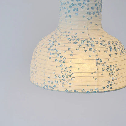 和紙ペンダントライト-和紙照明ペンダント-日本の和紙ランプ-和風ペンダントライト-手作り和紙照明-薄紙ペンダントライト-モダン和紙照明-和紙照明デザイン-伝統的な和紙照明-小さな空間-多灯吊り-1灯ペンダントライト カップ 花舞藍 SPN1-1118 電球別売