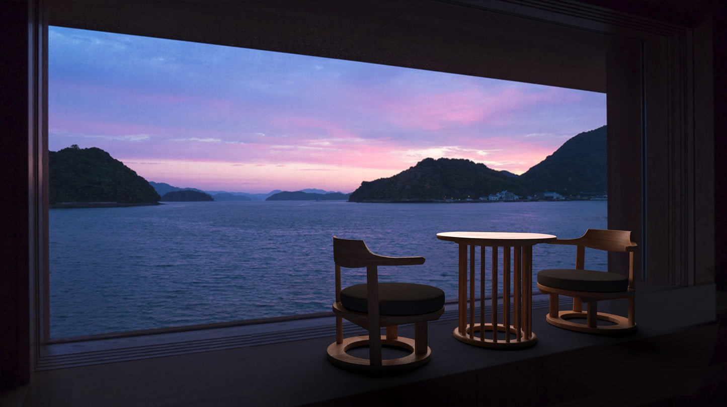 和室椅子テーブル_旅館家具_ダイニングチェア, チェア, ローチェア_まどか-和室低座椅子-φ500-NT色_八木研_ヤギケン_yagiken