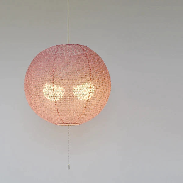 和紙ペンダントライト-和紙照明ペンダント-日本の和紙ランプ-和風ペンダントライト-手作り和紙照明-薄紙ペンダントライト-モダン和紙照明-和紙照明デザイン-伝統的な和紙照明-6畳用照明-2灯ペンダントライト-コスミック-spn2-1061-麻葉梅紫-電球別売