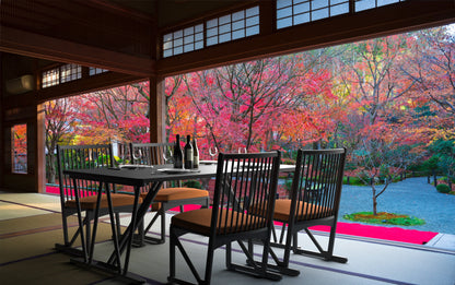 和室椅子テーブル_旅館家具_ダイニングチェア, チェア, ローチェア_しき-和室イスBK色-オレンジ_八木研_ヤギケン_yagiken