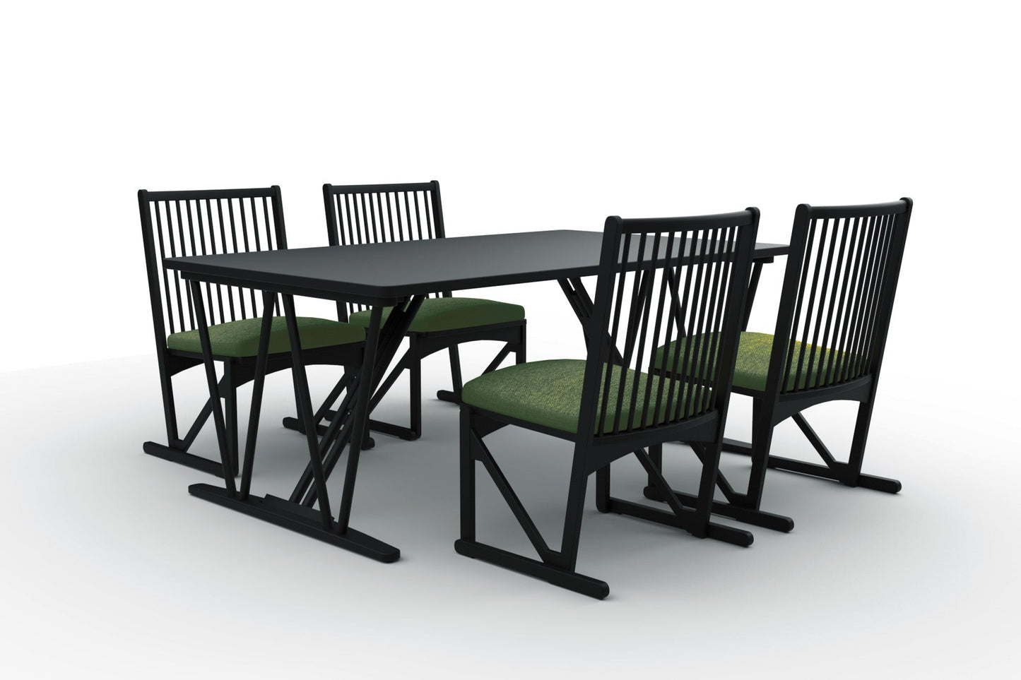 和室椅子テーブル_旅館家具_ダイニングチェア, チェア, ローチェア_しき-和室イスBK色-オリーブ_八木研_ヤギケン_yagiken