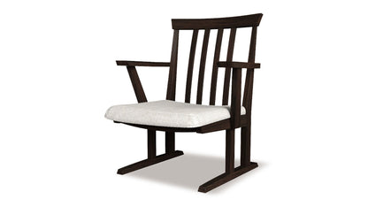 和室椅子テーブル_旅館家具_ダイニングチェア, チェア, ローチェア_たのし-アームチェアH-DB色-UP635_八木研_ヤギケン_yagiken