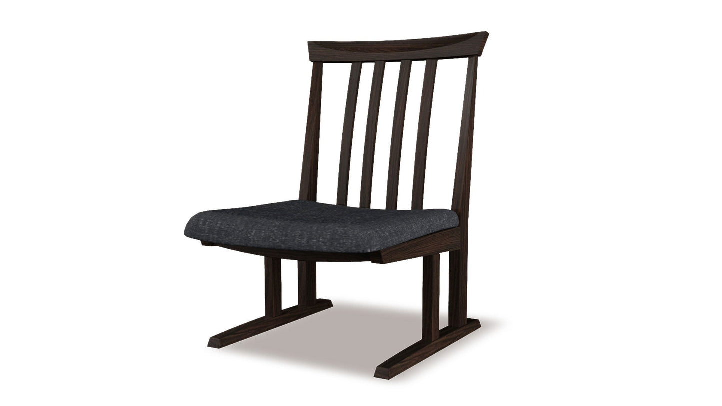 和室椅子テーブル_旅館家具_ダイニングチェア, チェア, ローチェア_たのし-サイドチェアH-DB色-UP643_八木研_ヤギケン_yagiken