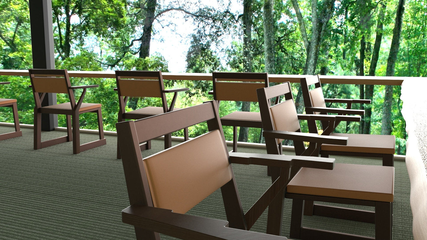 和室椅子テーブル_旅館家具_サイドチェア, ダイニングチェア, チェア_ゆめみ-サイドチェア背張L-NT色_八木研_ヤギケン_yagiken