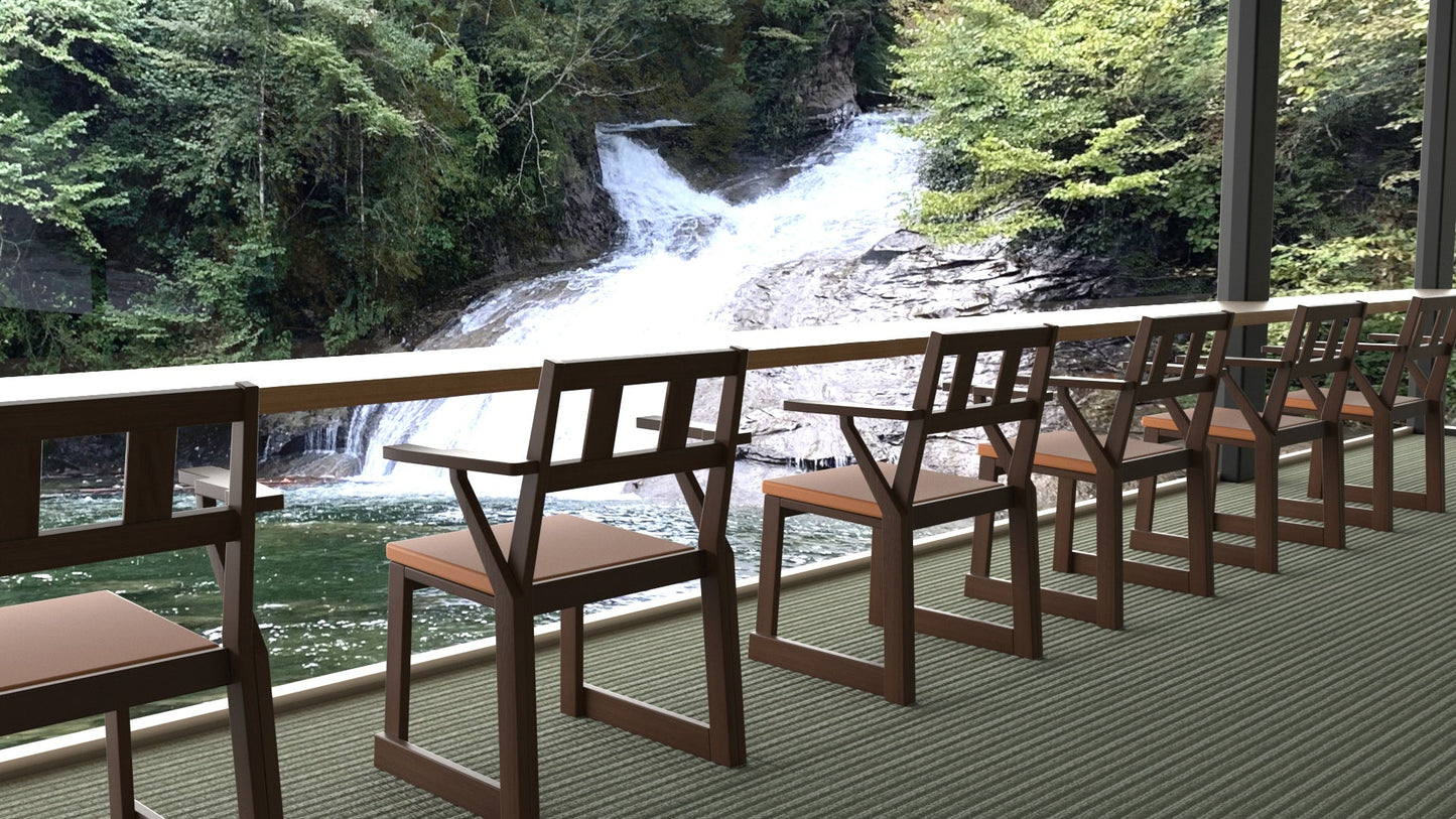 和室椅子テーブル_旅館家具_サイドチェア, ダイニングチェア, チェア_ゆめみ-サイドチェア背張L-NT色_八木研_ヤギケン_yagiken