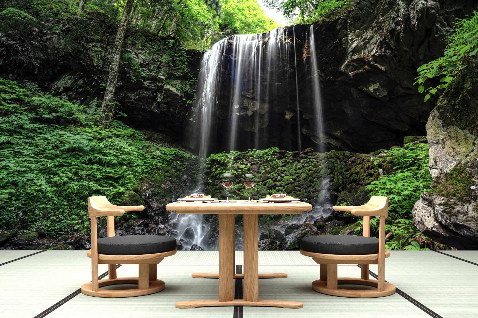 和室椅子テーブル_旅館家具_テーブル, ローテーブル_まどか-和室机1000