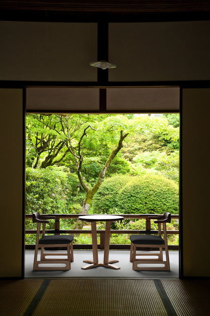 和室椅子テーブル_旅館家具_アームチェア, ダイニングチェア, チェア_くつろぎ-チェア3-walnut-L_八木研_ヤギケン_yagiken