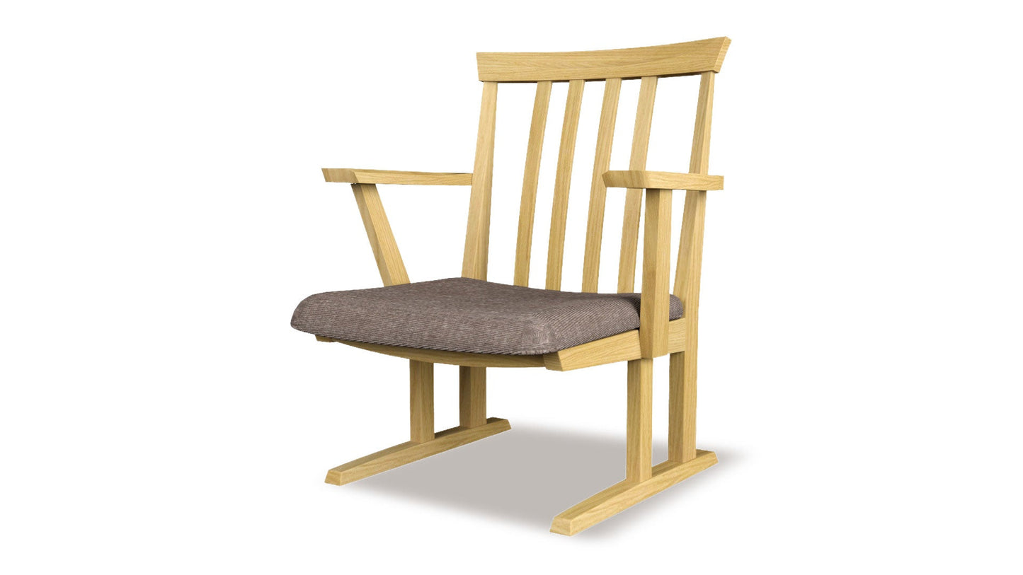 和室椅子テーブル_旅館家具_ダイニングチェア, チェア, ローチェア_たのし-アームチェアH-NT色-UP639_八木研_ヤギケン_yagiken