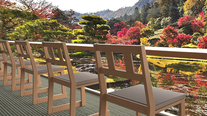 和室椅子テーブル_旅館家具_サイドチェア, ダイニングチェア, チェア_ゆめみ-サイドチェア背張L-NT色_八木研_ヤギケン_yagiken