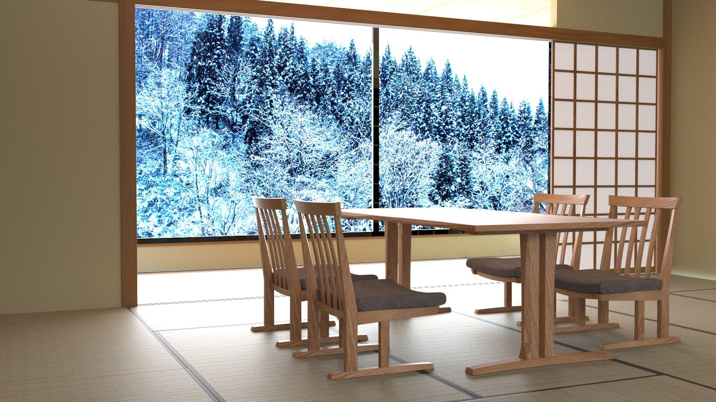 和室椅子テーブル_旅館家具_サイドチェア, ダイニングチェア, チェア_たのし-サイドチェアH-ＭＢ色テール85_八木研_ヤギケン_yagiken