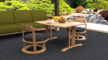 和室椅子テーブル_旅館家具_ダイニングチェア, チェア, ローチェア_まどか-和室低座椅子-φ500-DB色_八木研_ヤギケン_yagiken