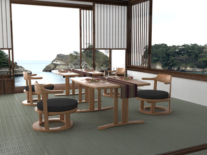 和室椅子テーブル_旅館家具_ダイニングチェア, チェア, ローチェア_まどか-和室低座椅子-φ500-NT色_八木研_ヤギケン_yagiken