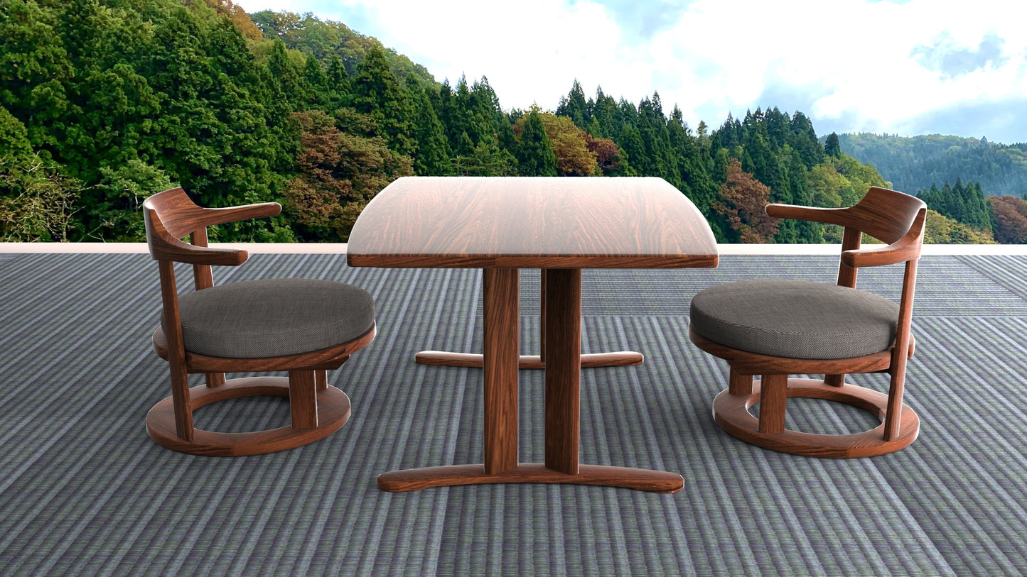 和室椅子テーブル_旅館家具_ダイニングチェア, チェア, ローチェア_まどか-和室低座椅子-φ500-NT色_八木研_ヤギケン_yagiken