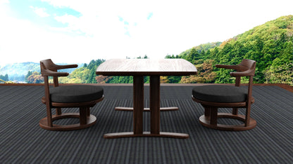 和室椅子テーブル_旅館家具_テーブル, ローテーブル_まどか-和室机1000-800-Oak-DB色_八木研_ヤギケン_yagiken