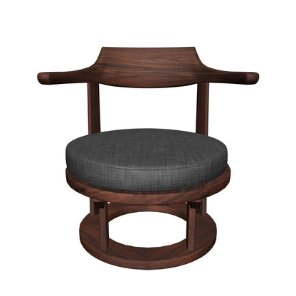 和室椅子テーブル_旅館家具_ダイニングチェア, チェア, ローチェア_まどか-和室低座椅子-φ450-DB色_八木研_ヤギケン_yagiken