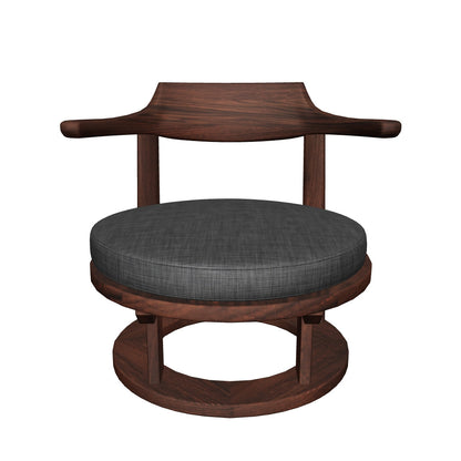 和室椅子テーブル_旅館家具_ダイニングチェア, チェア, ローチェア_まどか-和室低座椅子-φ500-DB色_八木研_ヤギケン_yagiken