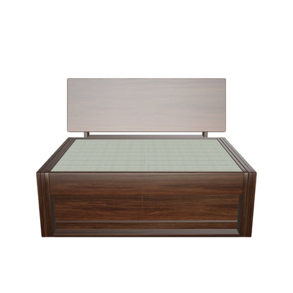 和室椅子テーブル_旅館家具_ソファベッド_くつろぎ-ソファベッド2-背板-DB色_八木研_ヤギケン_yagiken