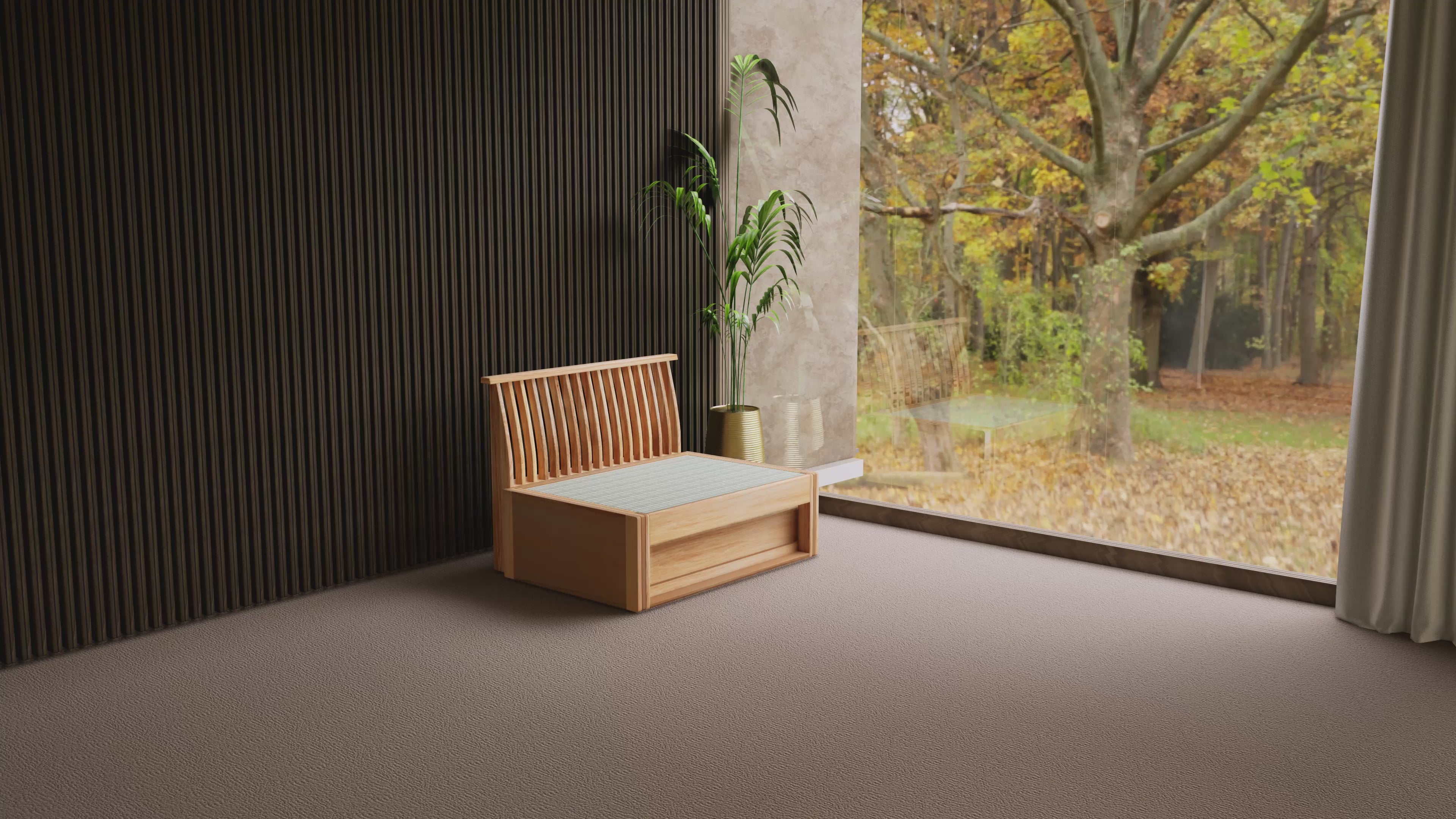和室椅子テーブル_旅館家具_ソファベッド_くつろぎ-ソファベッド2-背板