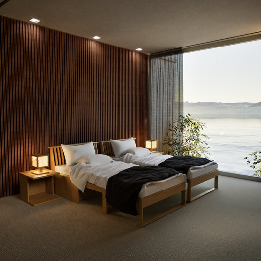 和室椅子テーブル_旅館家具_0_くつろぎ-ソファベッド2-格子-NT色_八木研_ヤギケン_yagiken